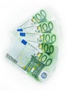 100 euro bills euro banknotes money. European Union Currency Royalty Free Stock Photo