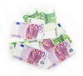 Euro bills euro banknotes money. European Union Currency Royalty Free Stock Photo