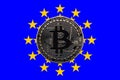 Euro Bitcoin Royalty Free Stock Photo