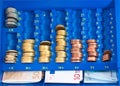 Euro in a cash box Royalty Free Stock Photo