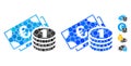 Euro Cash Mosaic Icon of Circle Dots