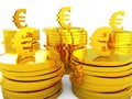 Euro Cash Represents Money Revenue And Wealth