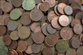 Euro cent coins. Pile of coins. Royalty Free Stock Photo