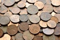 Euro cent coins texture background. Royalty Free Stock Photo