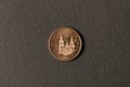 5 euro cents coin on black background. Close up Royalty Free Stock Photo