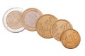 Euro cents Royalty Free Stock Photo