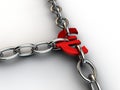 Euro chained Royalty Free Stock Photo