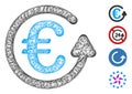 Euro Chargeback Web Vector Mesh Illustration