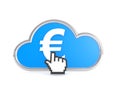 Euro cloud symbol Royalty Free Stock Photo
