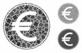 Euro coin Composition Icon of Irregular Items