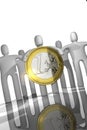 Euro coin concept Royalty Free Stock Photo