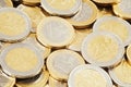 Euro Coin currency heap. Full frame background of European money coins Royalty Free Stock Photo