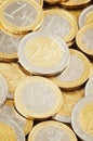 Euro Coin currency heap. Full frame background of European money coins Royalty Free Stock Photo