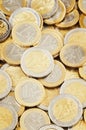 Euro Coin currency heap. Full frame background of European money coins Royalty Free Stock Photo