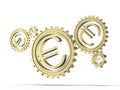 Euro coin gears Royalty Free Stock Photo
