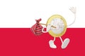 Euro coin leaving Poland