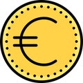 Euro coin, official currency of member states of the European Union Royalty Free Stock Photo