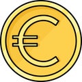 Euro coin, official currency of member states of the European Union Royalty Free Stock Photo