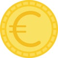 Euro coin, official currency of member states of the European Union Royalty Free Stock Photo