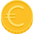 Euro coin, official currency of member states of the European Union Royalty Free Stock Photo