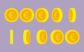 Euro coin rotating gif animation sprite sheet