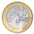 Euro coin with word Royalty Free Stock Photo