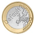 Euro coin with word Royalty Free Stock Photo