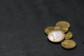 Euro Coins Currency Money Studentlife Broke Cent Black Desk