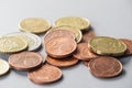 Euro coins. EUR Cash close up Royalty Free Stock Photo