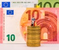 Euro Coins, Figure, Banknote