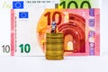 Euro Coins, Figure, Banknote