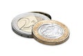 Euro coins(greek) Royalty Free Stock Photo