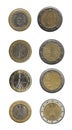 Euro, coins isolated over white