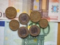 Euro coins released by Latvia