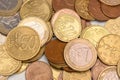 euro coins top view 1 Royalty Free Stock Photo