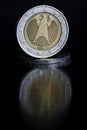 Euro commemorative coin, economy mondial Royalty Free Stock Photo