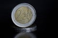 Euro commemorative coin, economy mondial Royalty Free Stock Photo