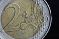 Euro commemorative coin, economy mondial Royalty Free Stock Photo