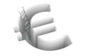 Euro crisis concept, 3D rendering Royalty Free Stock Photo