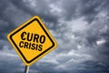 Euro crisis sign Royalty Free Stock Photo