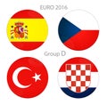 Euro cup group D Royalty Free Stock Photo