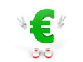 Euro currency character on white background. 3d illustration