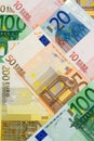Euro currency collage