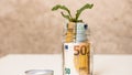 EURO currency. Europe inflation, EUR money. European Union curreny Royalty Free Stock Photo