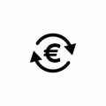 Euro currency exchange icon vector Royalty Free Stock Photo