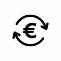 Euro currency exchange symbol Royalty Free Stock Photo