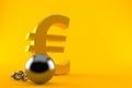 Euro currency with prison ball