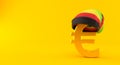 Euro currency with rasta hat Royalty Free Stock Photo