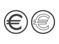 Euro currency symbol isolated on white. European Sign monetary unit