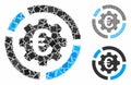 Euro diagram configuration Composition Icon of Irregular Pieces